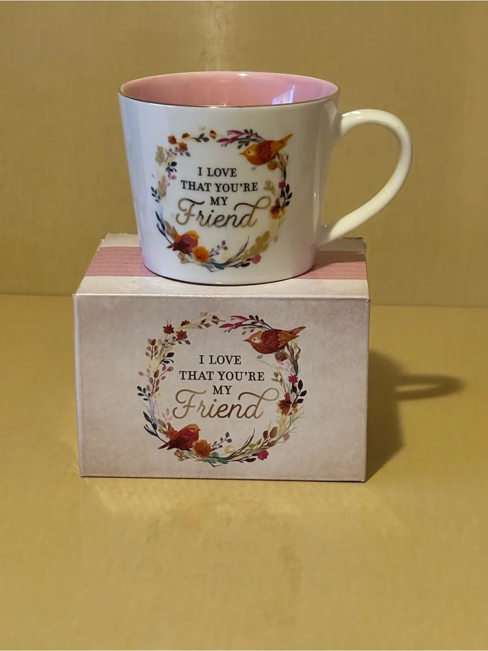 “I LOVE THAT YOU’RE MY FRIEND” Ceramic Mug with Box
